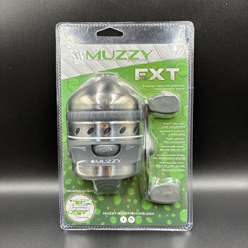 Muzzy XD EXT Bowfishing Reel 150 Ft 150 LB Cajun 1097 BOW FISHING AMS OSPREY